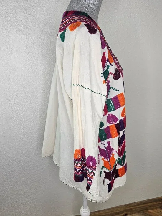 Mexican Embroidered Tunic Top - Picture 5 of 5